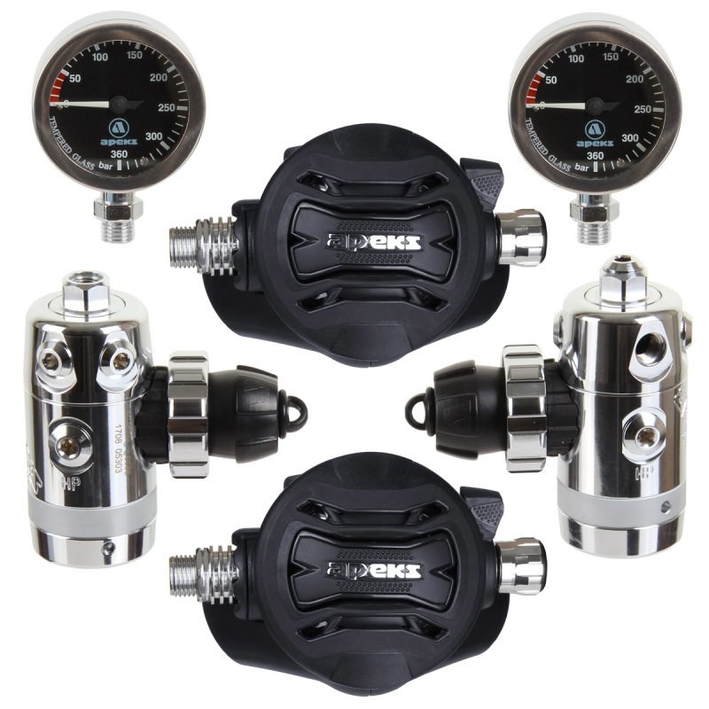 Apeks Side Mount Regulator Set